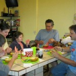 Dinner with Federico's family at our farm