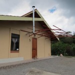 The carport under construction