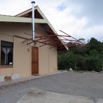 The carport under construction