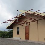 The carport under construction