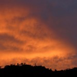 A sunset view from the farmhouse.